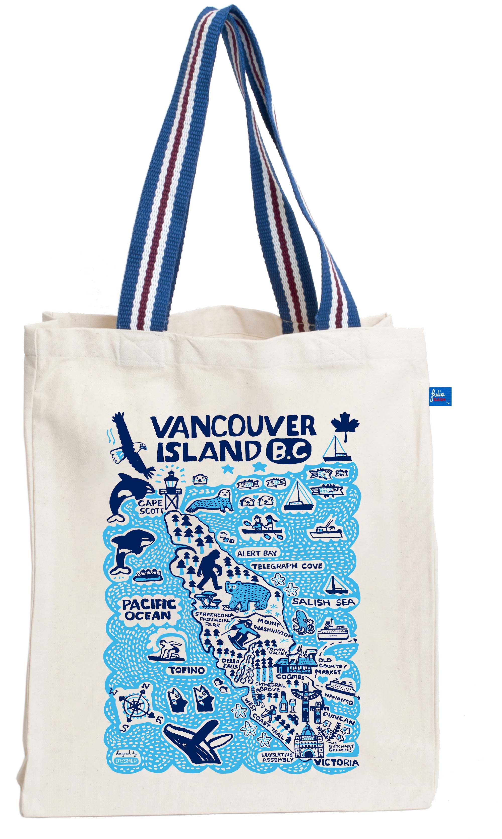 Vancouver Island by Dasher Tote Bag