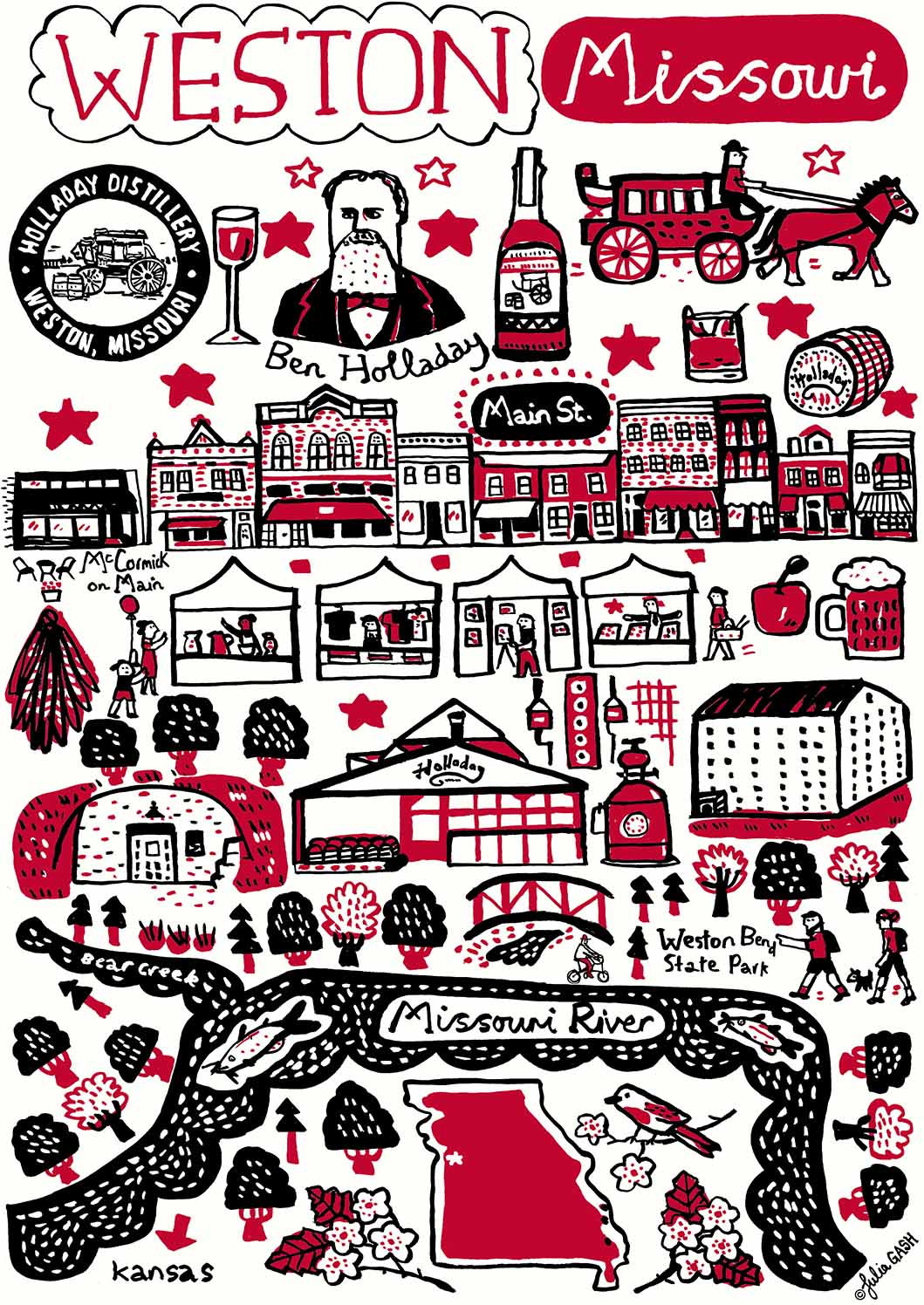 Weston, Missouri Design by Julia Gash