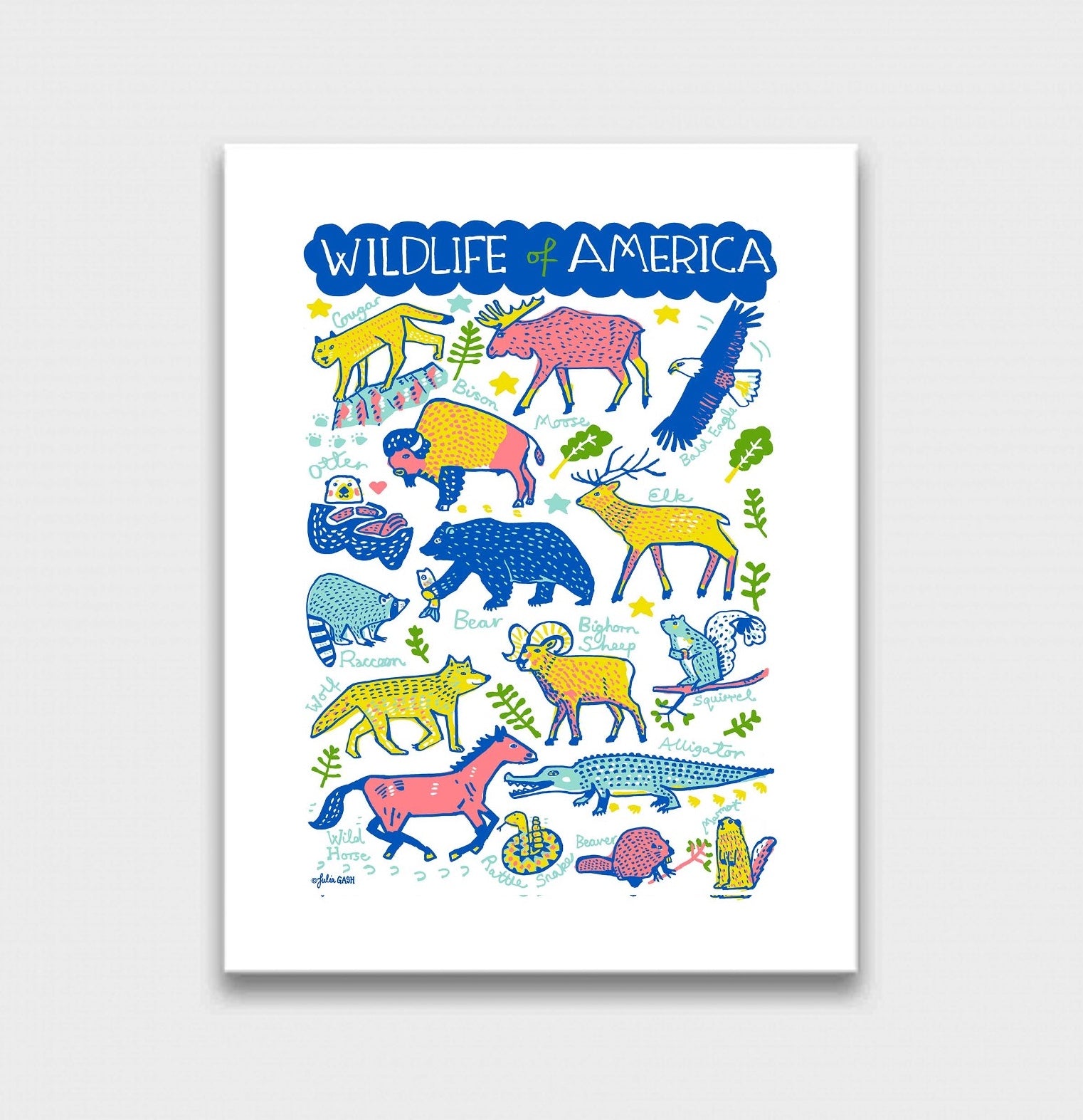 Wildlife of America Art Print - Julia Gash