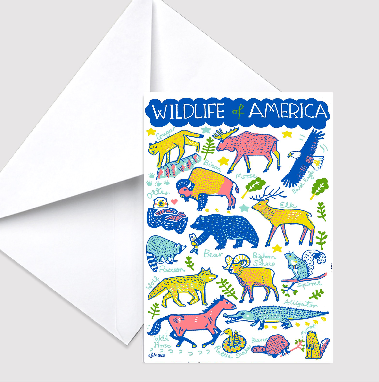 Wildlife of America Greeting Card - Julia Gash