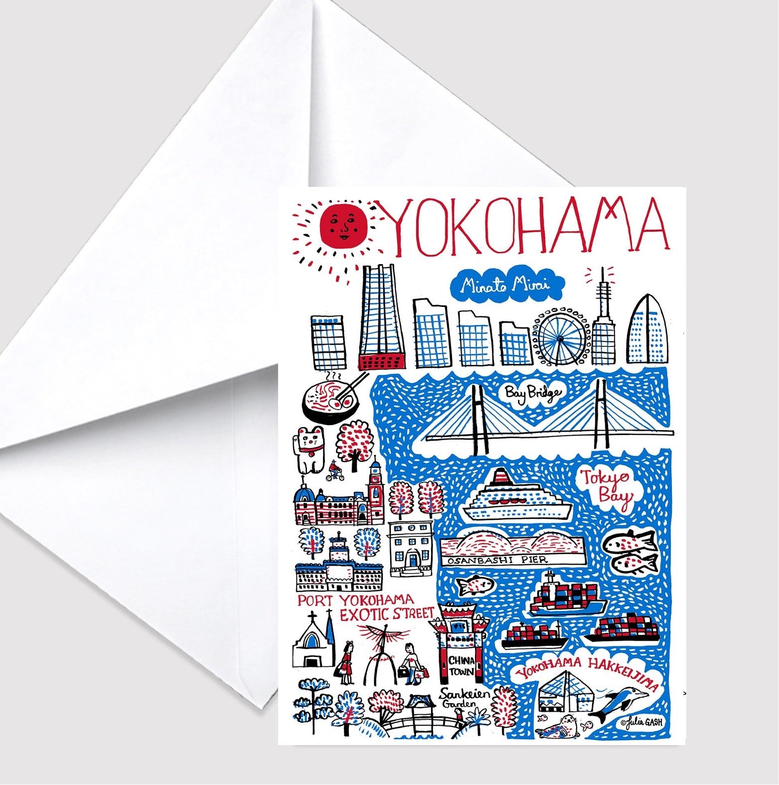 Yokohama Greeting Card - Julia Gash