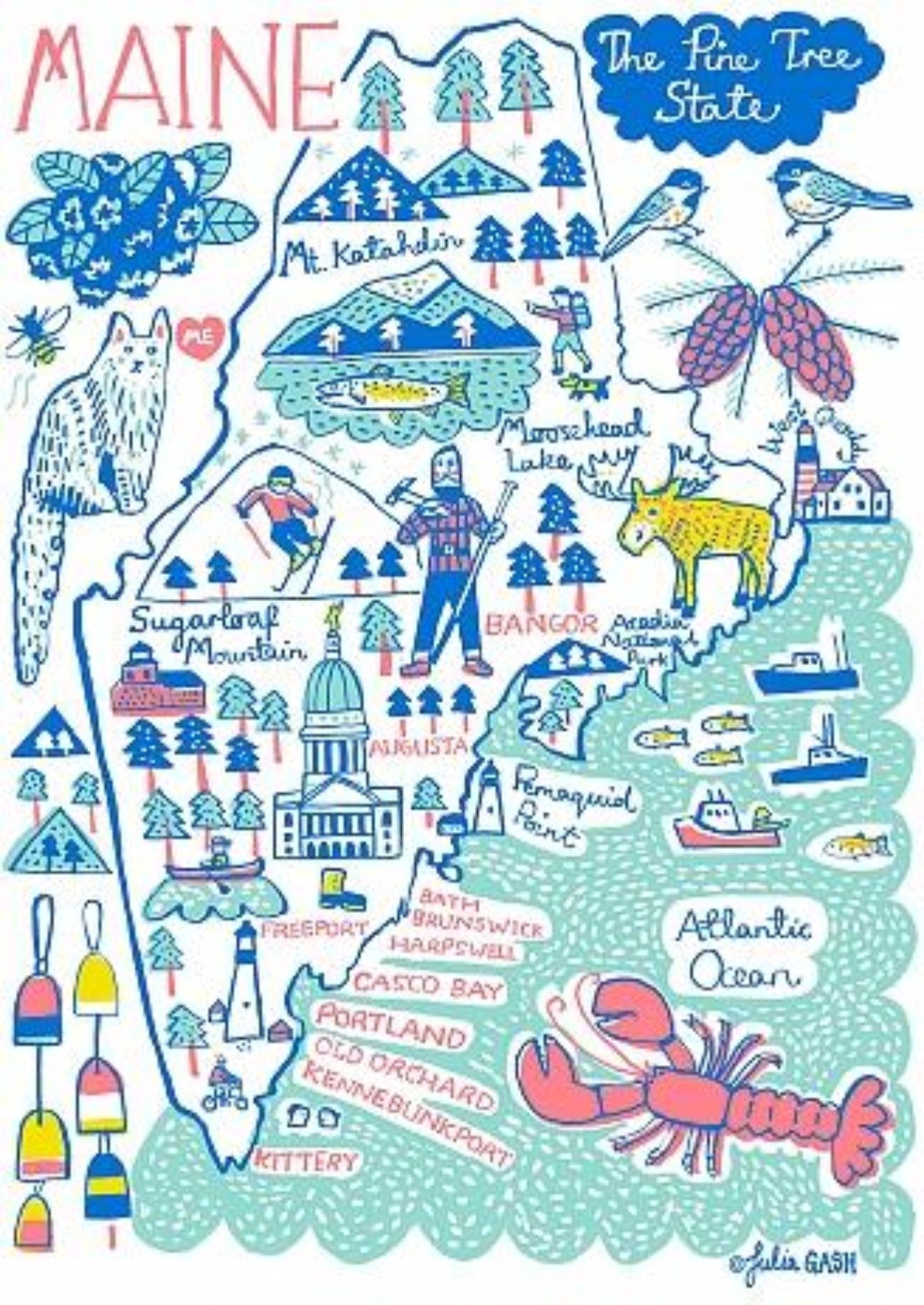 Maine Tote Bag - Julia Gash