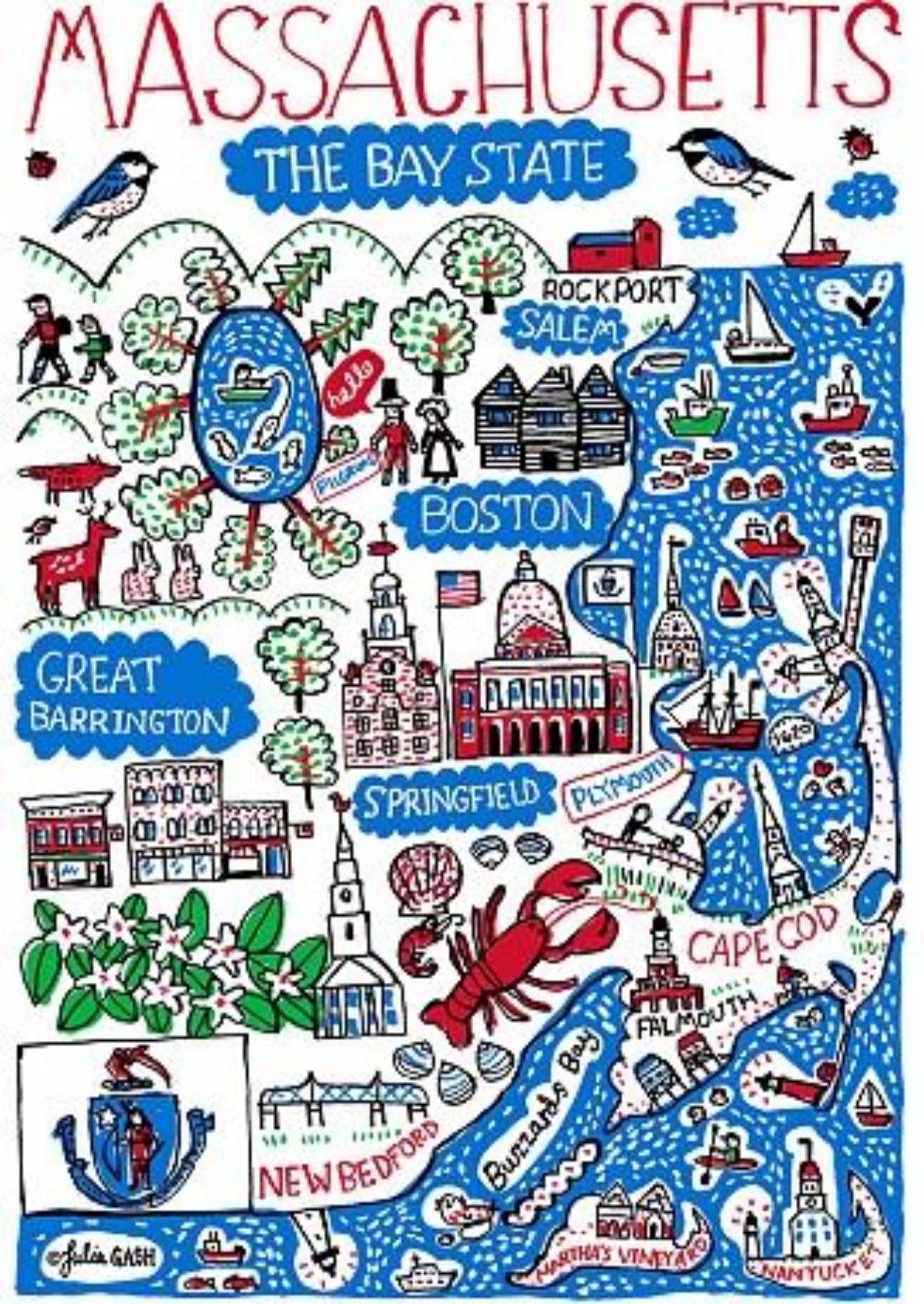 Massachusetts Tote Bag - Julia Gash