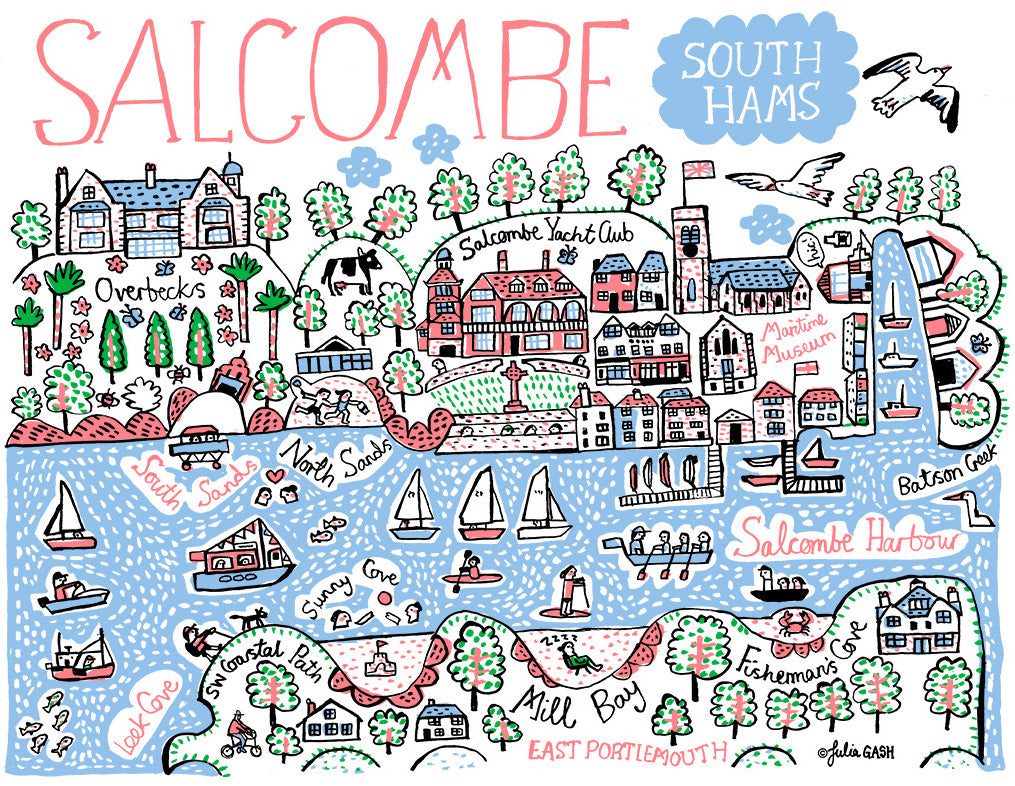 Salcombe Art Print - Julia Gash