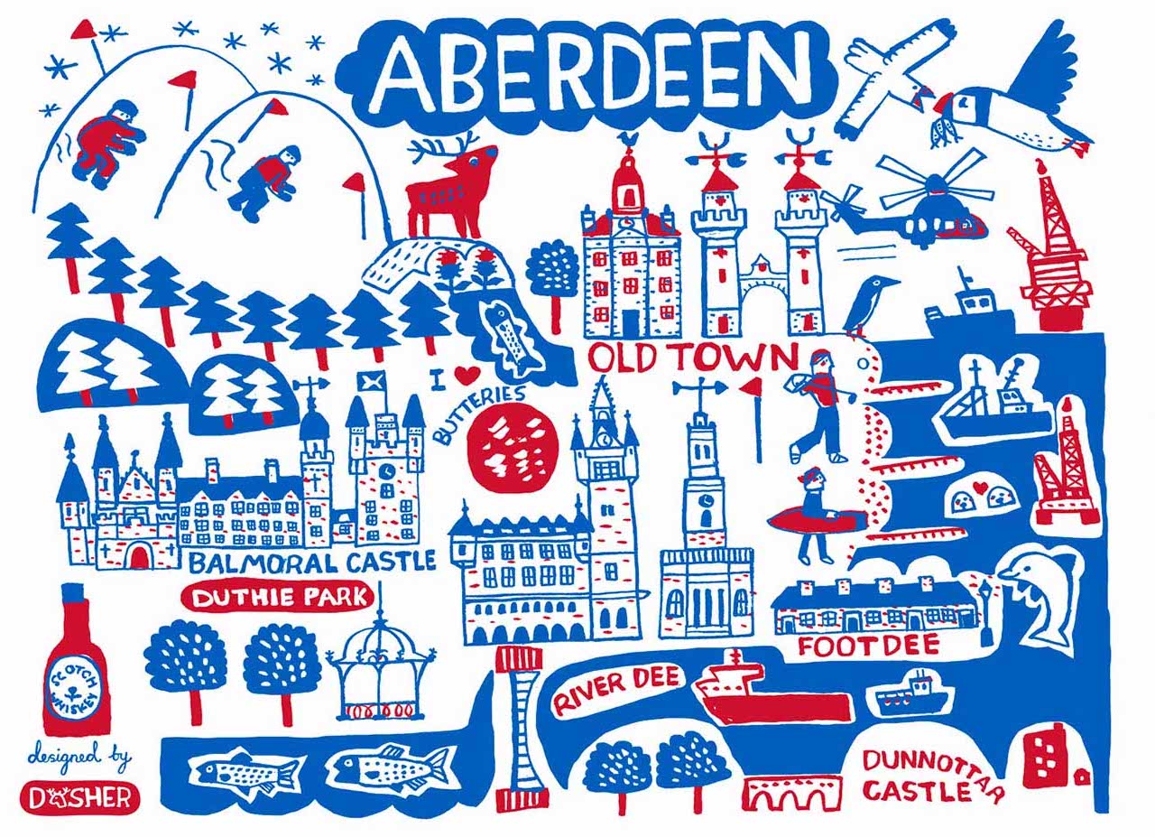 Aberdeen by Dasher Postcard - Julia Gash