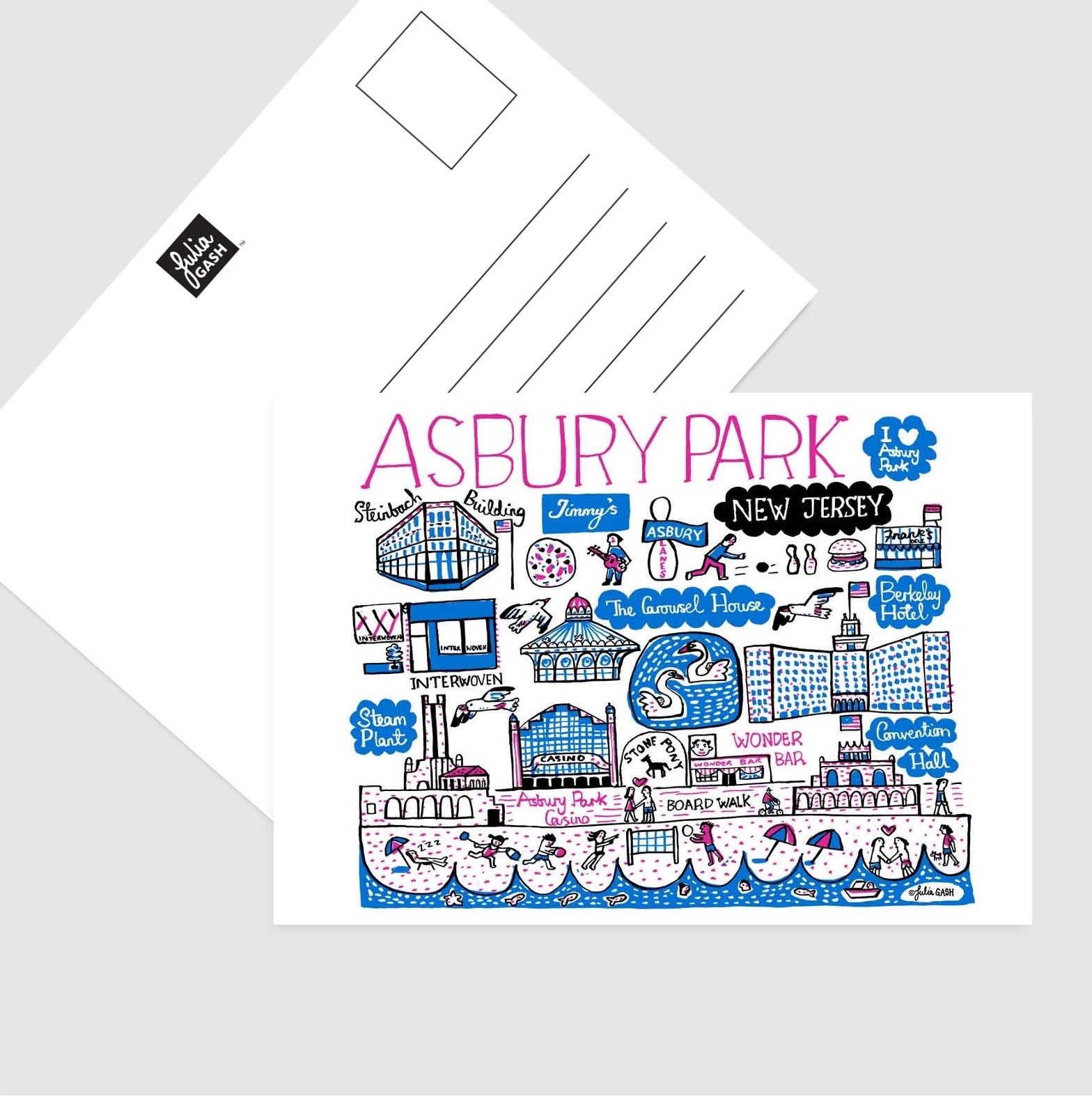 Asbury Park Postcard - Julia Gash