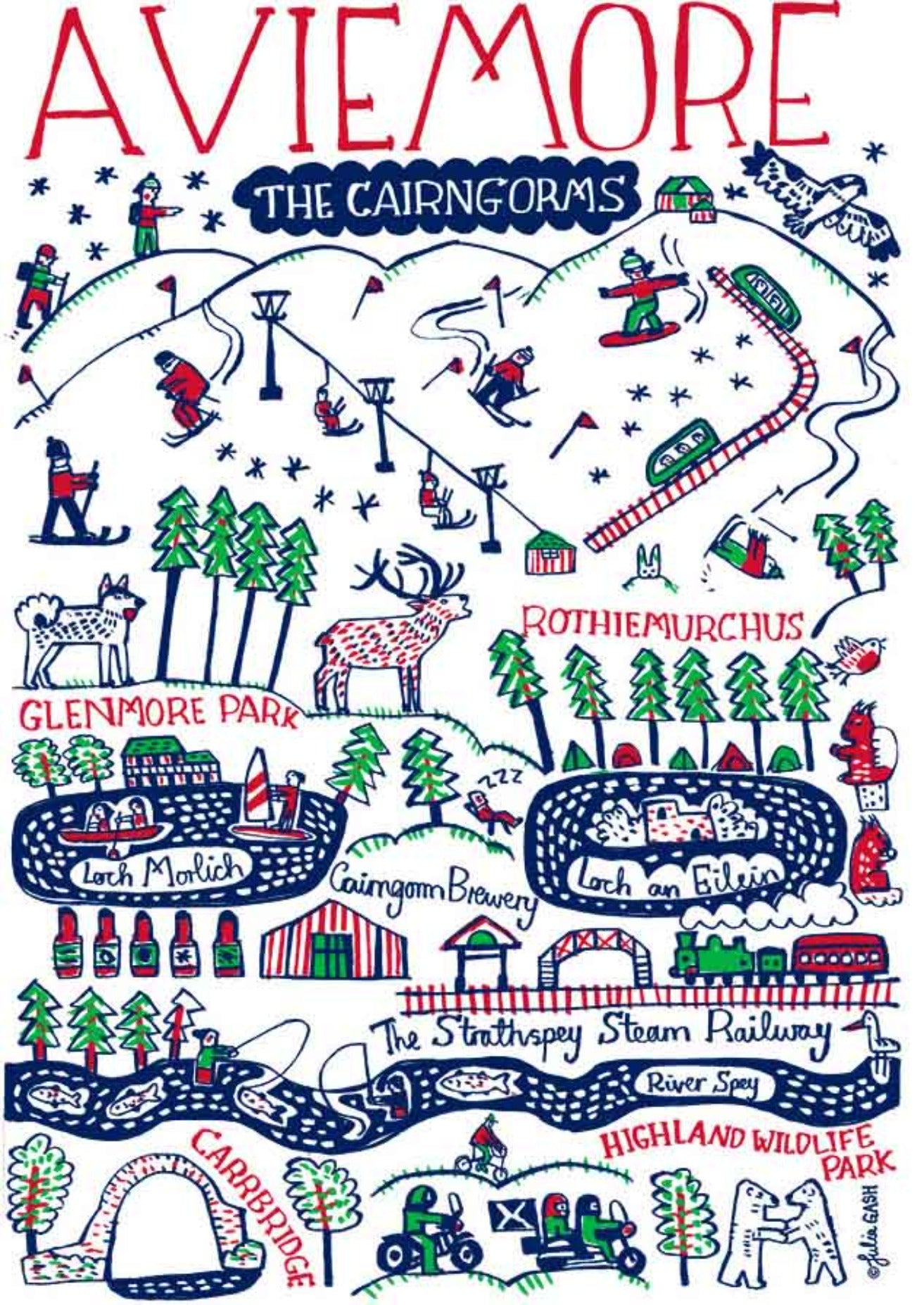 Aviemore Greeting Card - Julia Gash