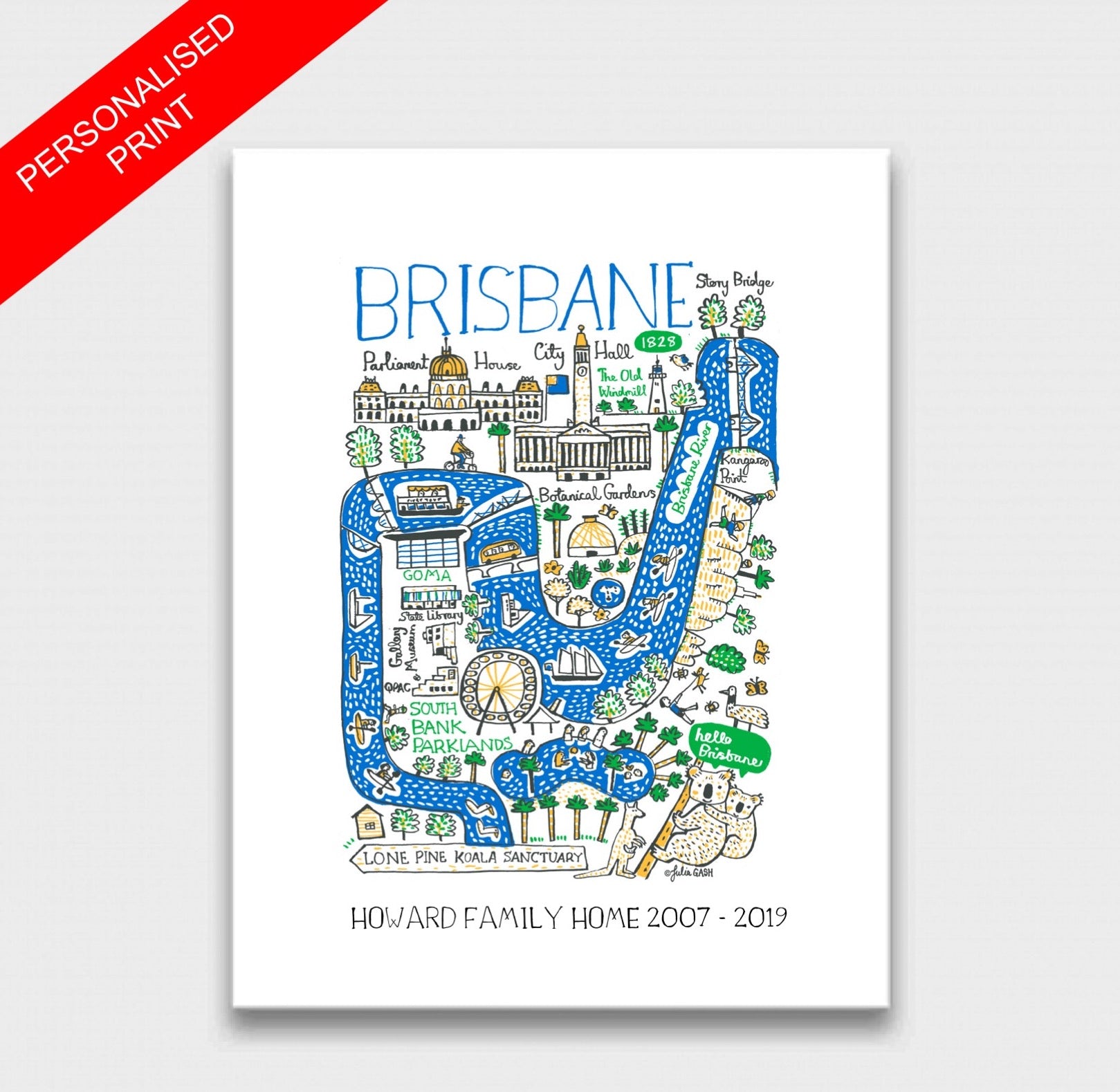 Brisbane Art Print - Julia Gash