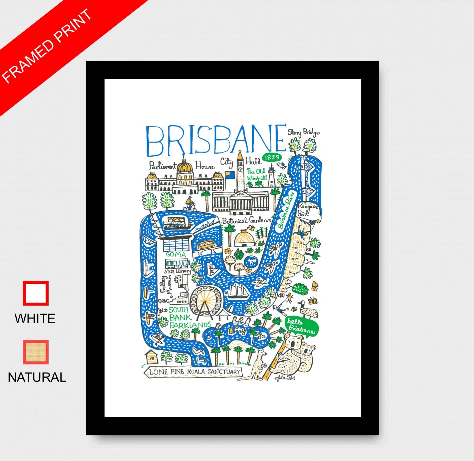 Brisbane Art Print - Julia Gash