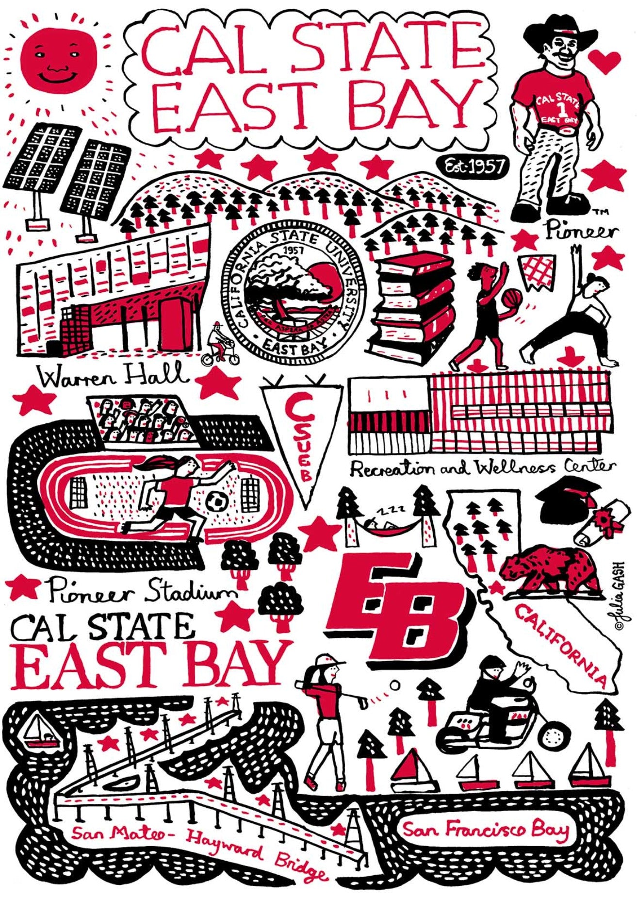 California State East Bay University Artwork by Julia Gash
