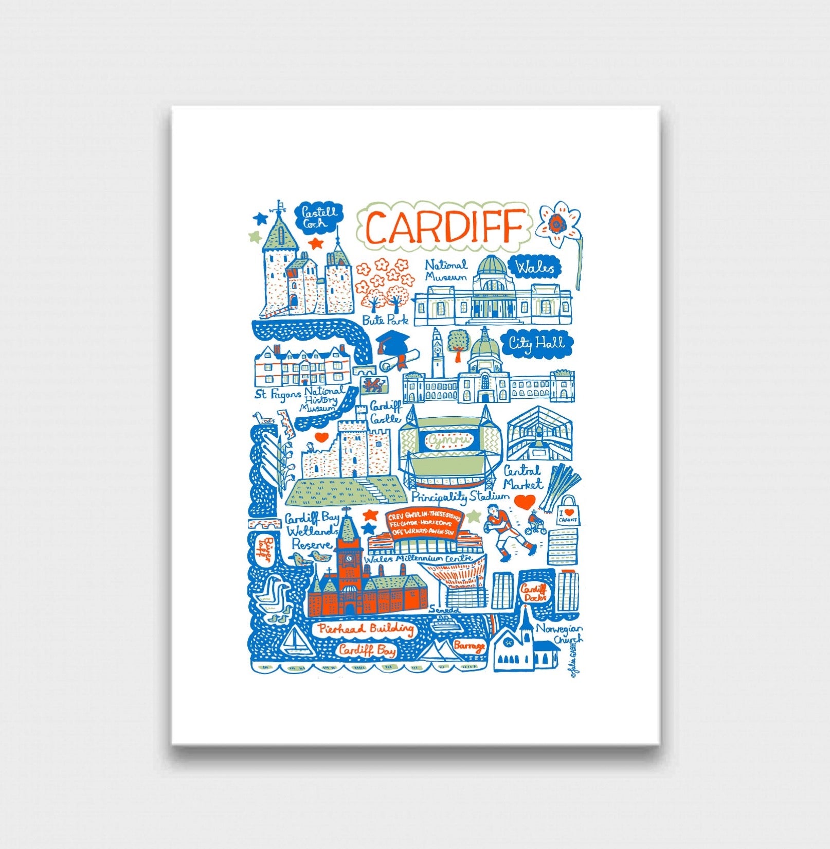 Cardiff Art Print - Julia Gash