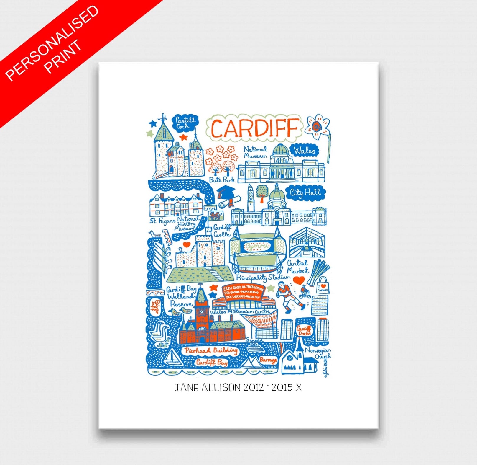 Cardiff Art Print - Julia Gash