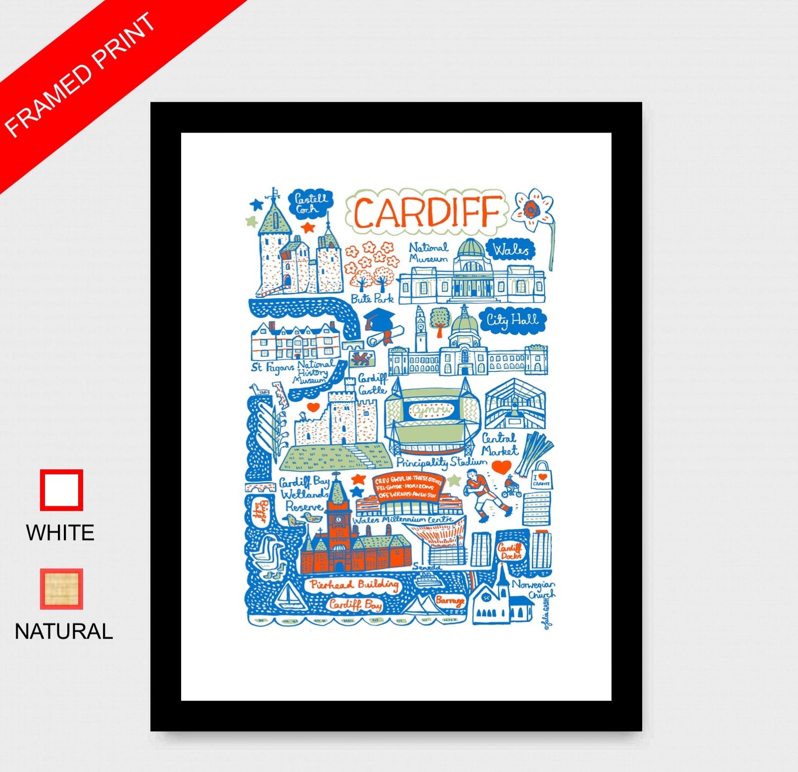 Cardiff Art Print - Julia Gash