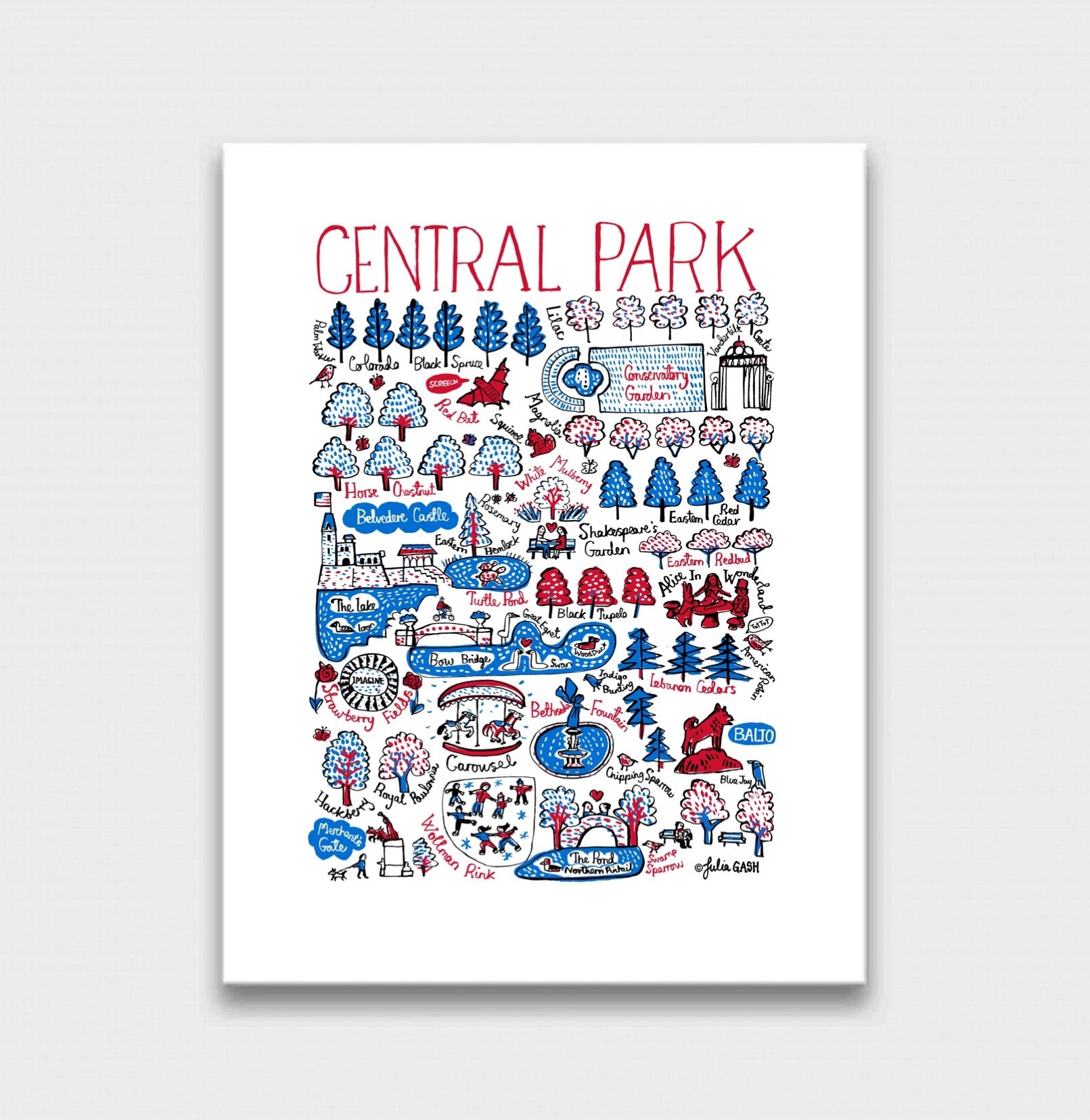 Central Park Art Print - Julia Gash
