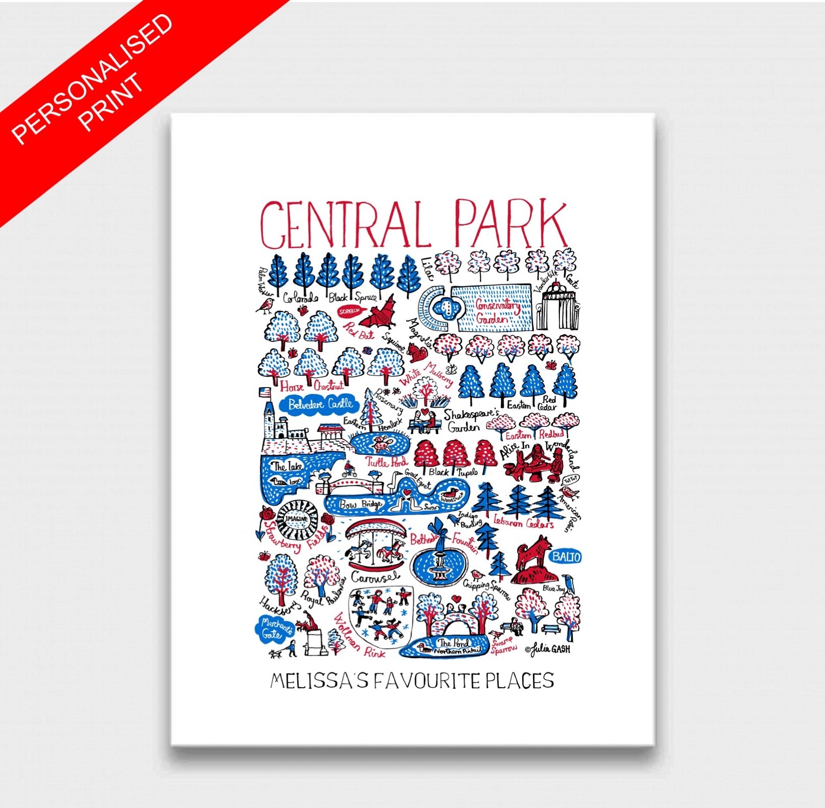 Central Park Art Print - Julia Gash