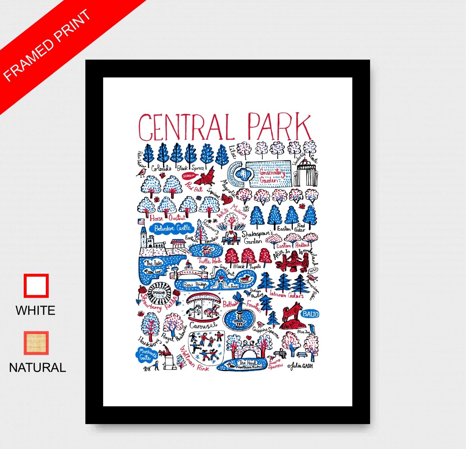 Central Park Art Print - Julia Gash