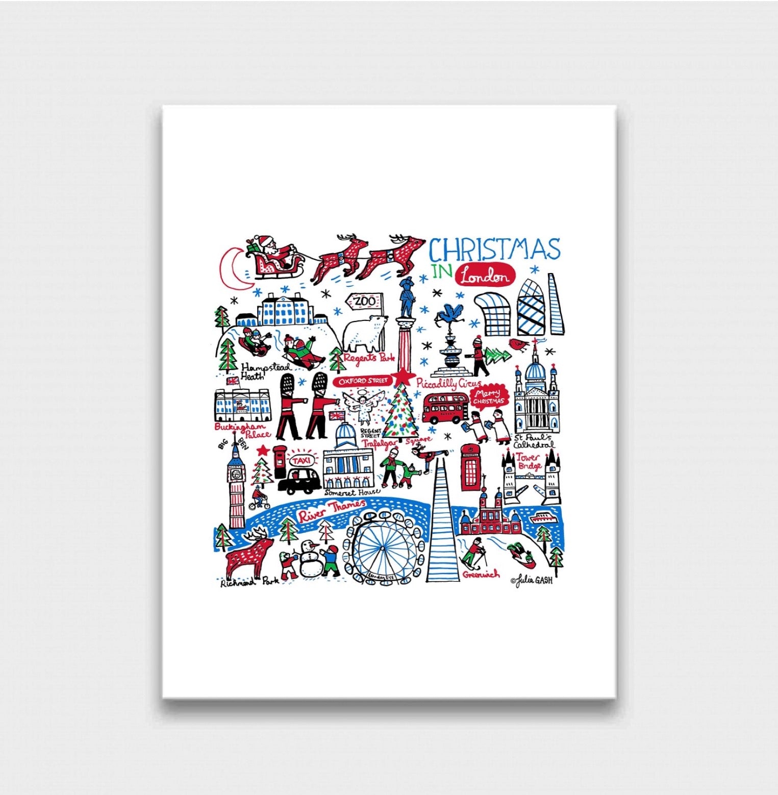 Christmas in London Art Print - Julia Gash