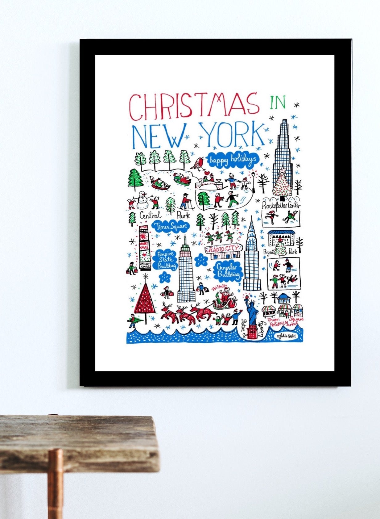 Christmas in New York Art Print - Julia Gash