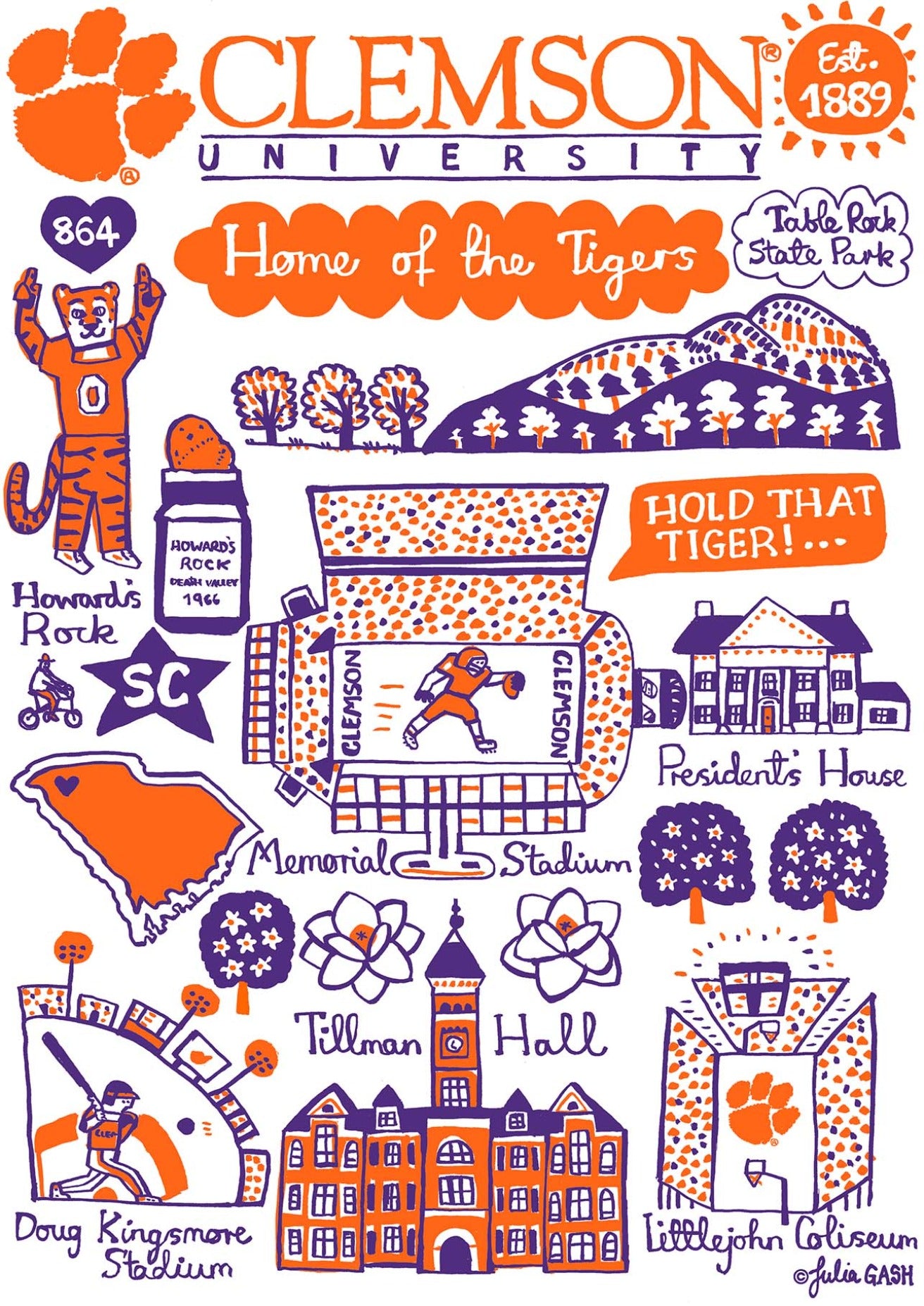 Clemson University by Julia Gash