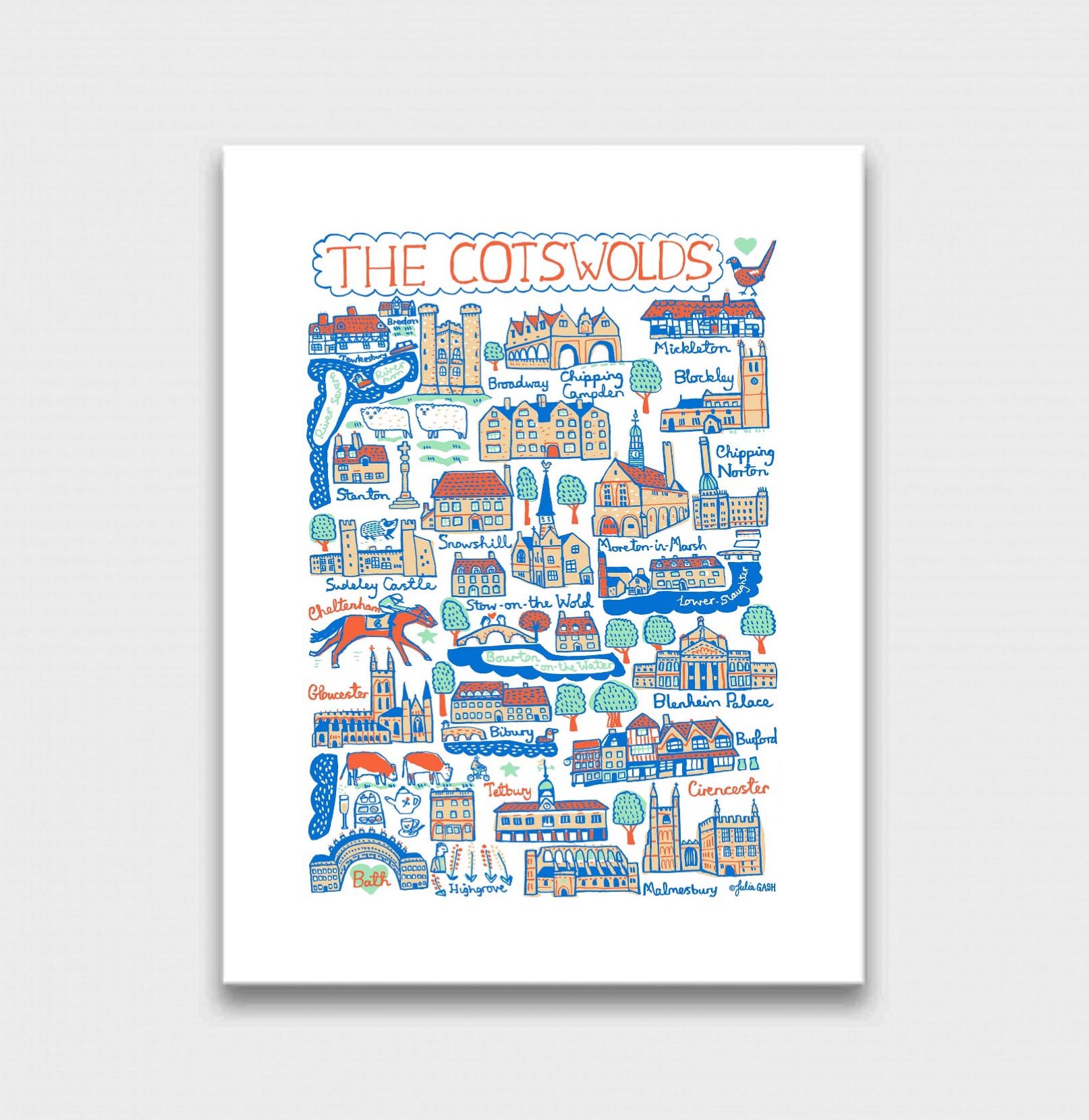 Cotswolds Art Print - Julia Gash