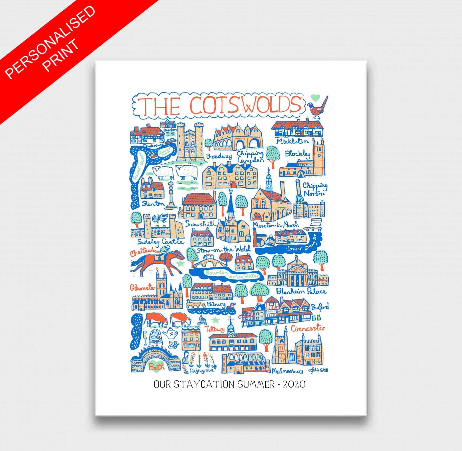 Cotswolds Art Print - Julia Gash