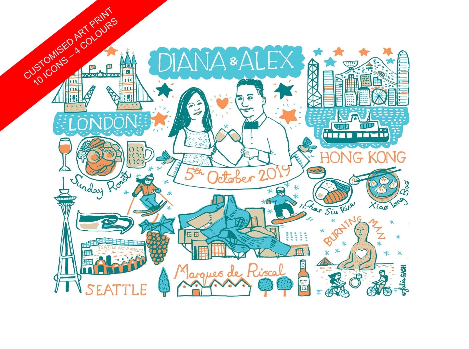 Commission Your Own 4 Colour Design by Julia Gash - Julia Gash