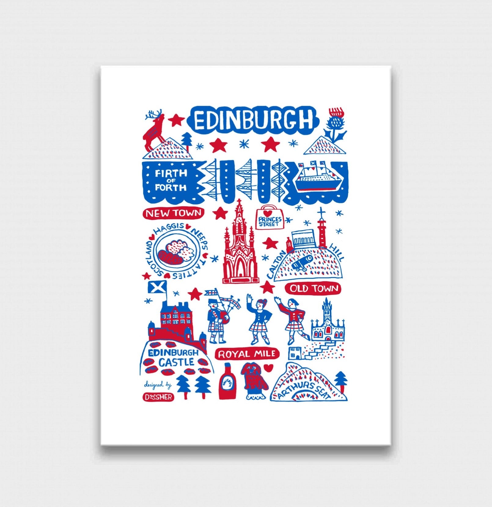 Edinburgh by Dasher Art Print - Julia Gash