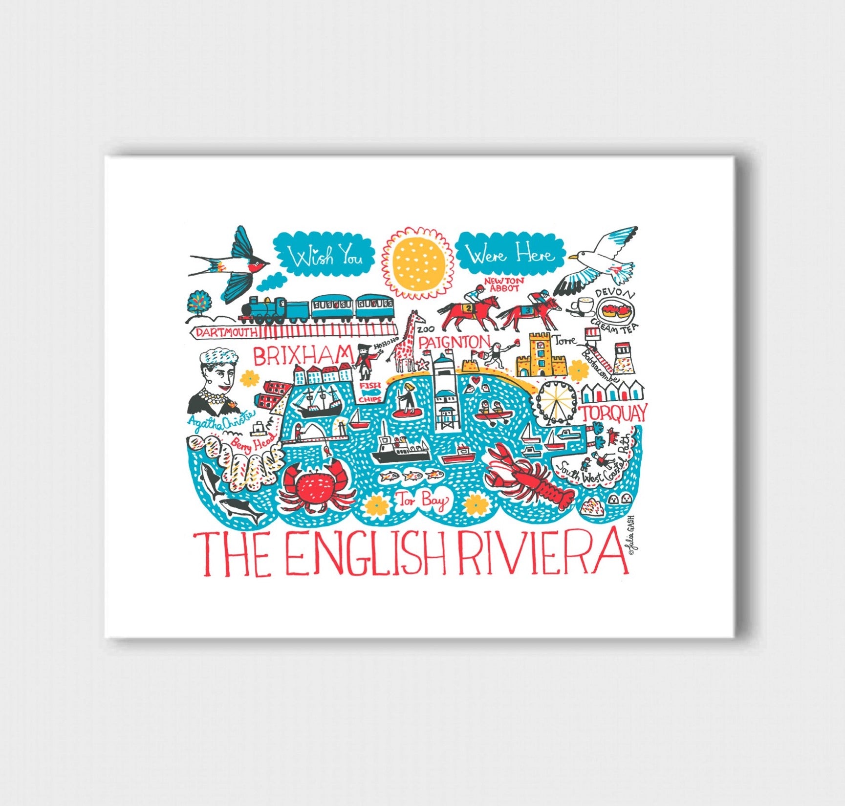 English Riviera Art Print - Julia Gash