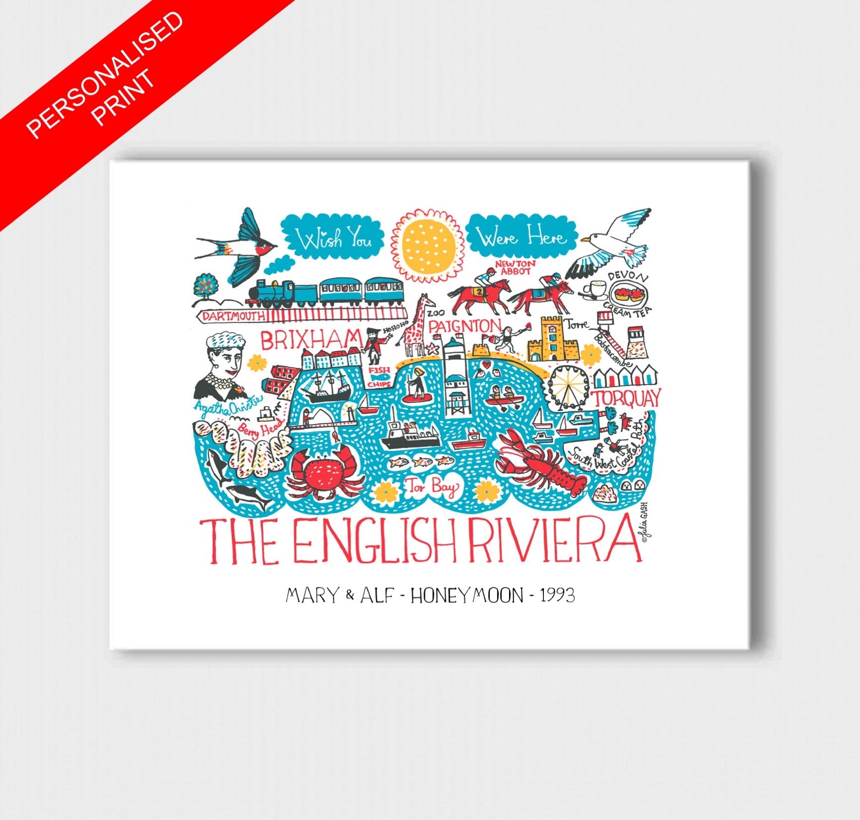 English Riviera Art Print - Julia Gash