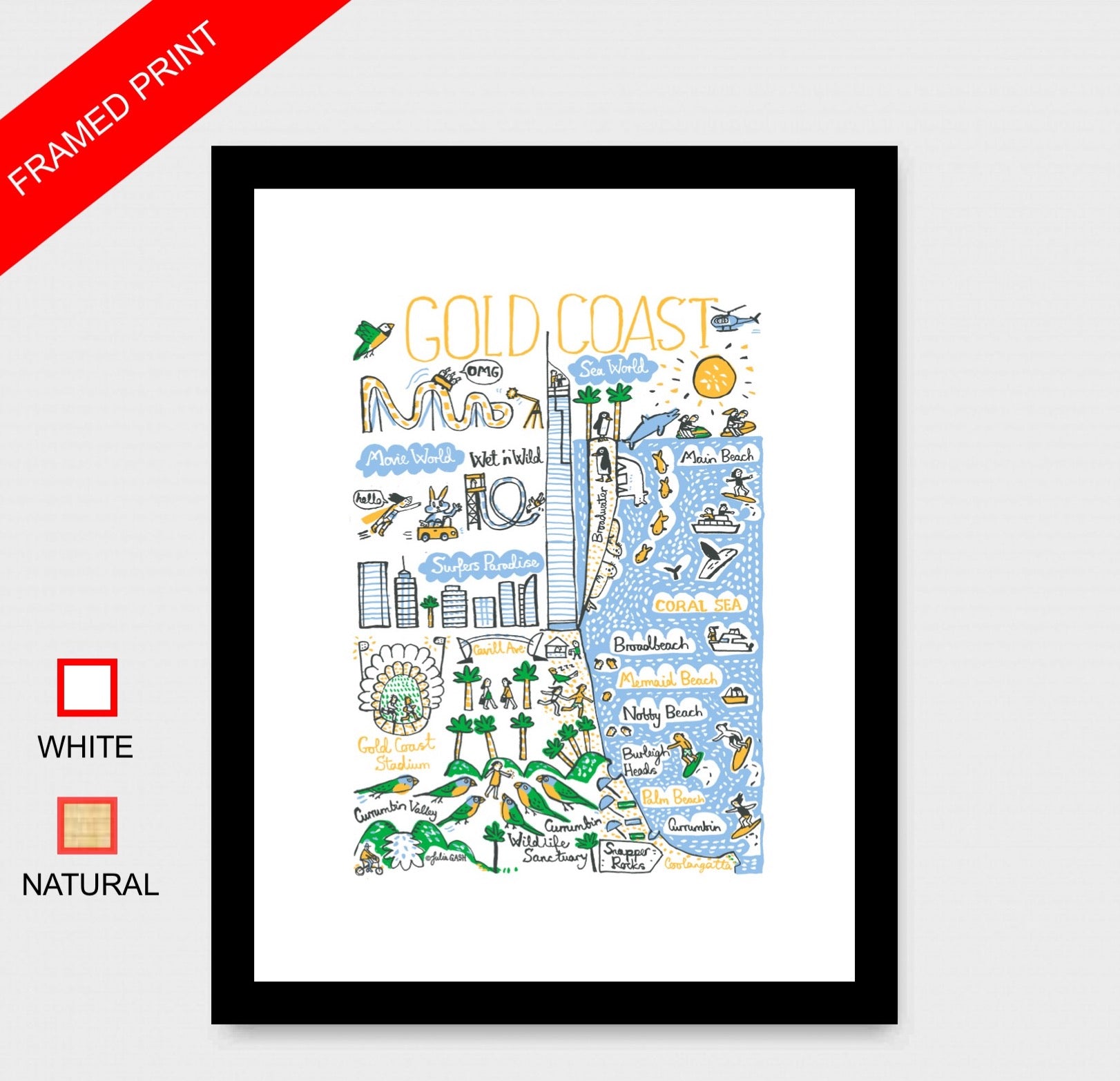 Gold Coast Art Print - Julia Gash