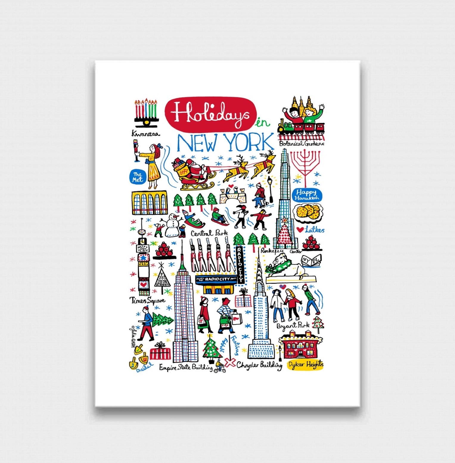 Holidays in New York Art Print - Julia Gash