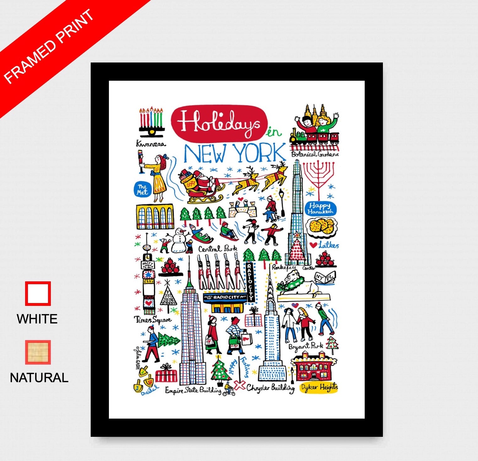 Holidays in New York Art Print - Julia Gash