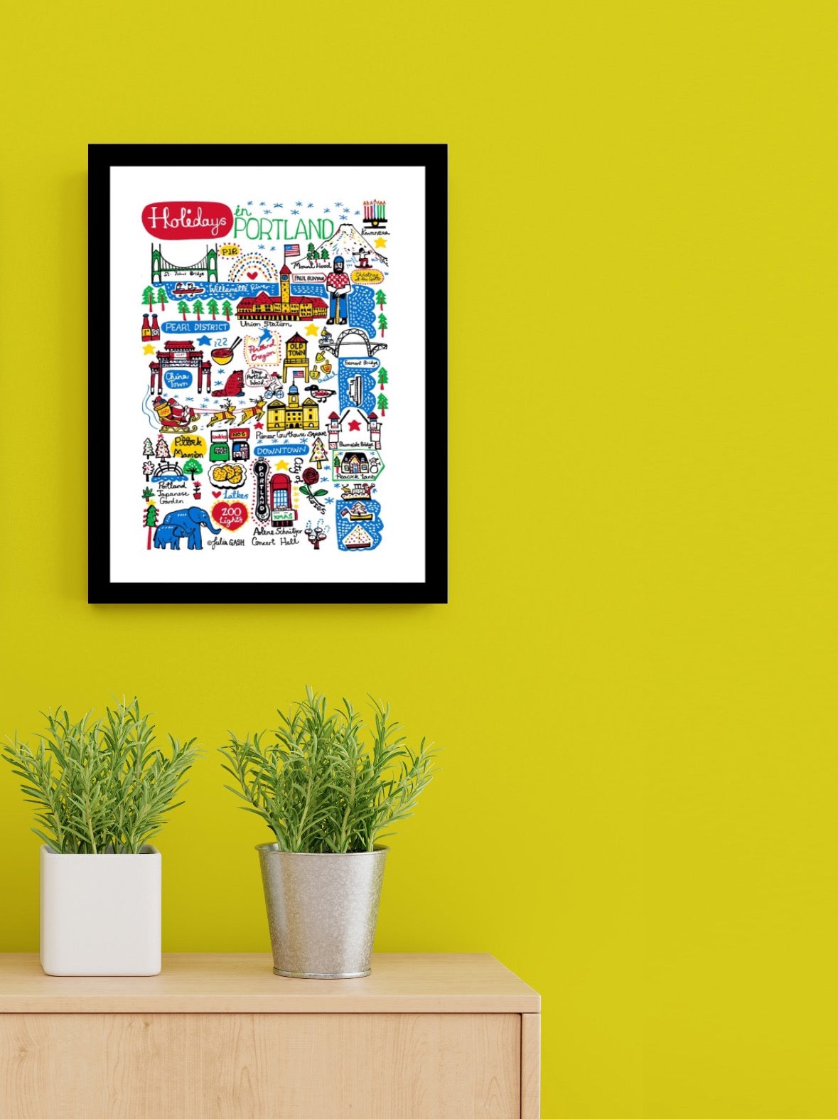 Holidays in Portland Art Print by Julia Gash