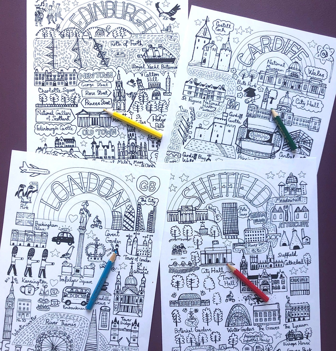 10 Cities That Made Britain Great - Colouring eBook - Julia Gash