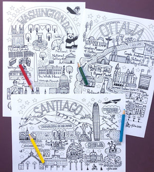 10 Cities That Rule The World - Colouring eBook - Julia Gash
