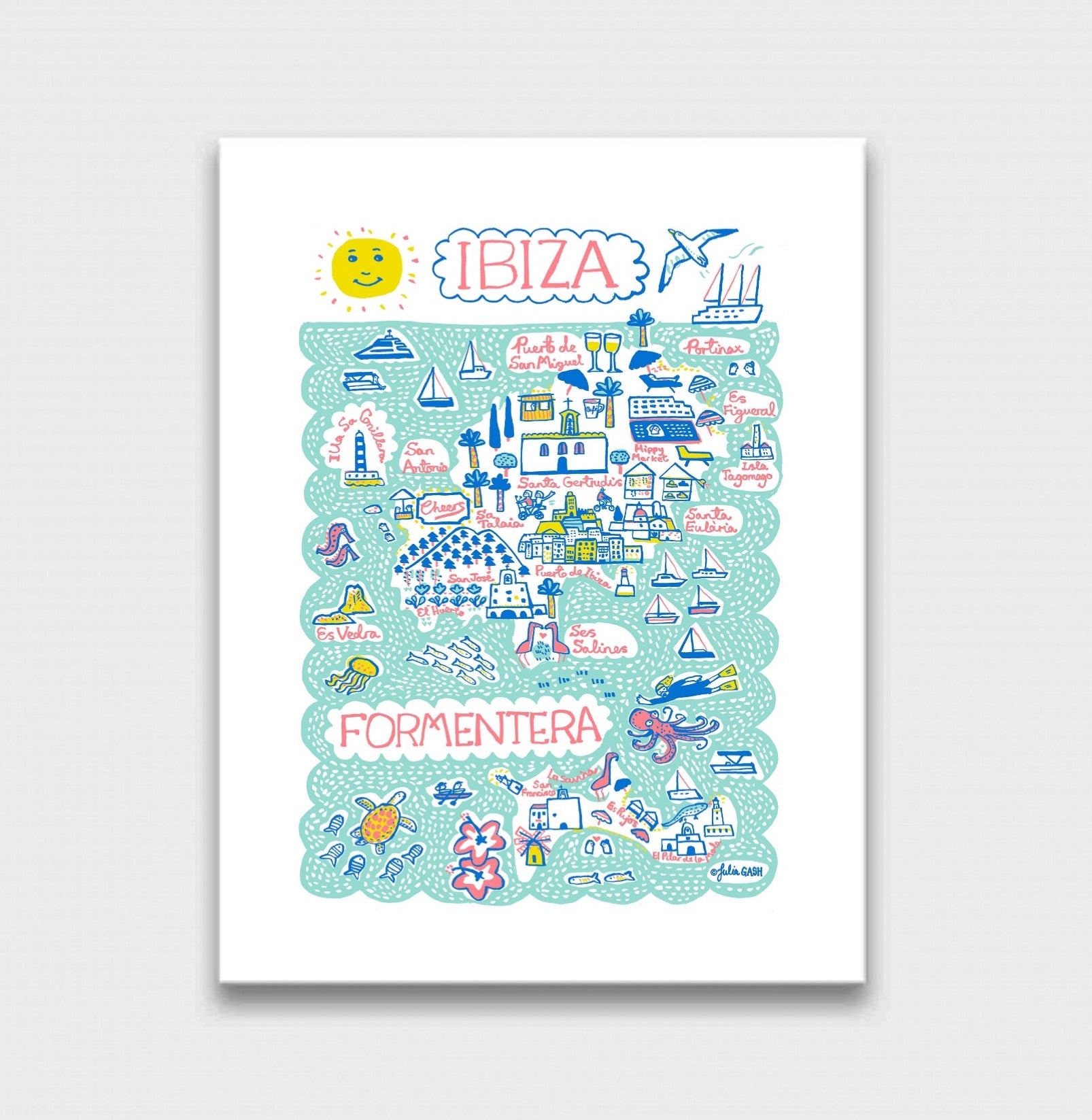Ibiza Formentera Art Print - Julia Gash