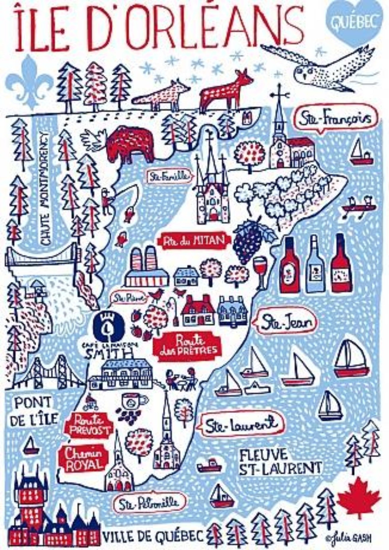 Ile D'Orleans Postcard - Julia Gash