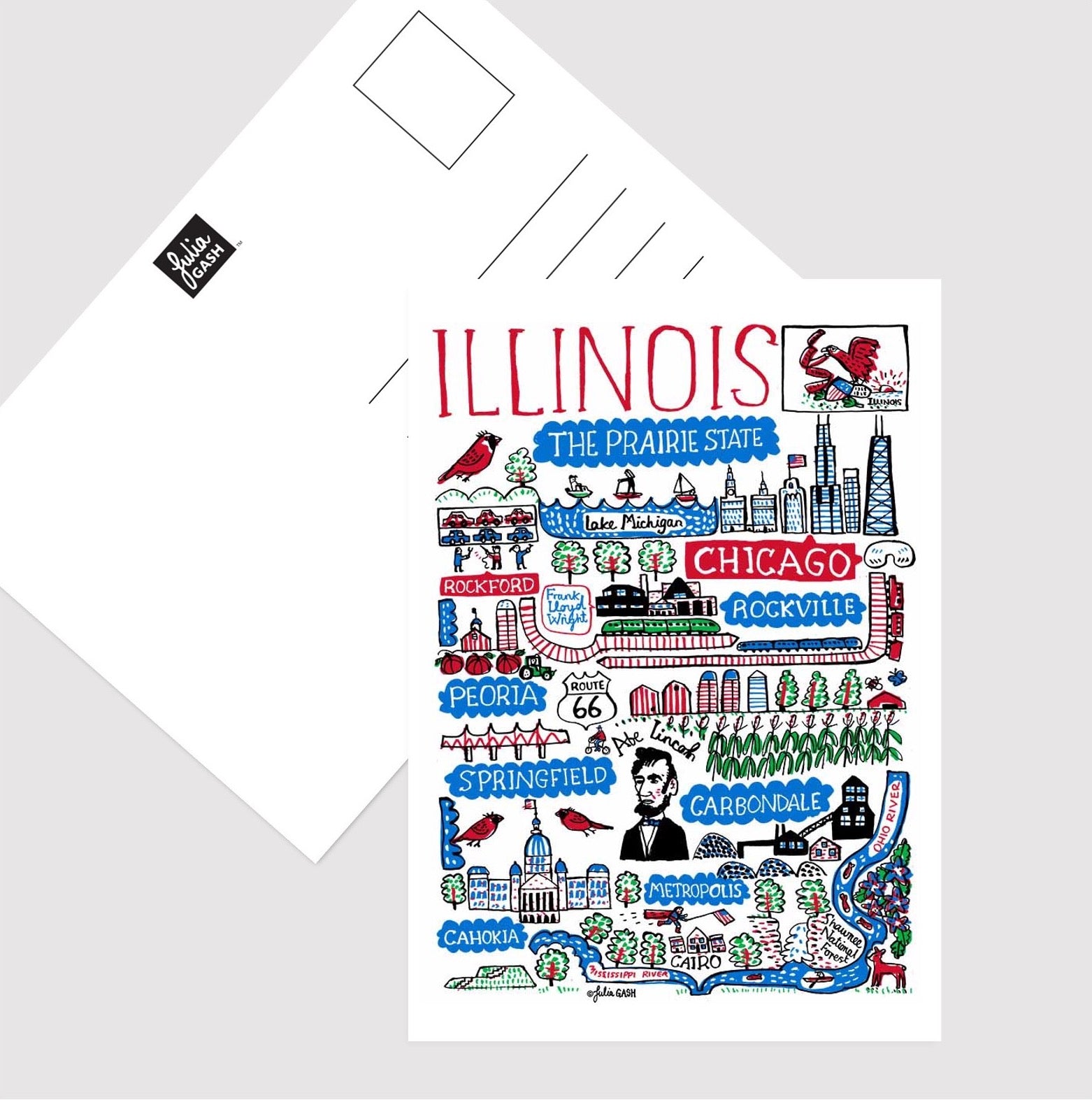 Illinois Postcard - Julia Gash