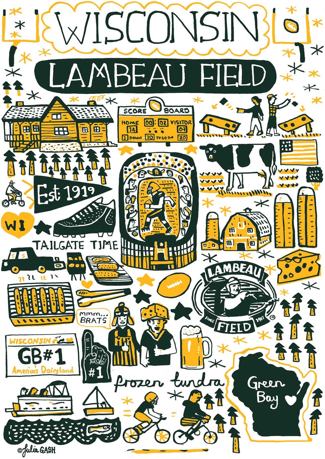Wisconsin - Lambeau Field by Julia Gash