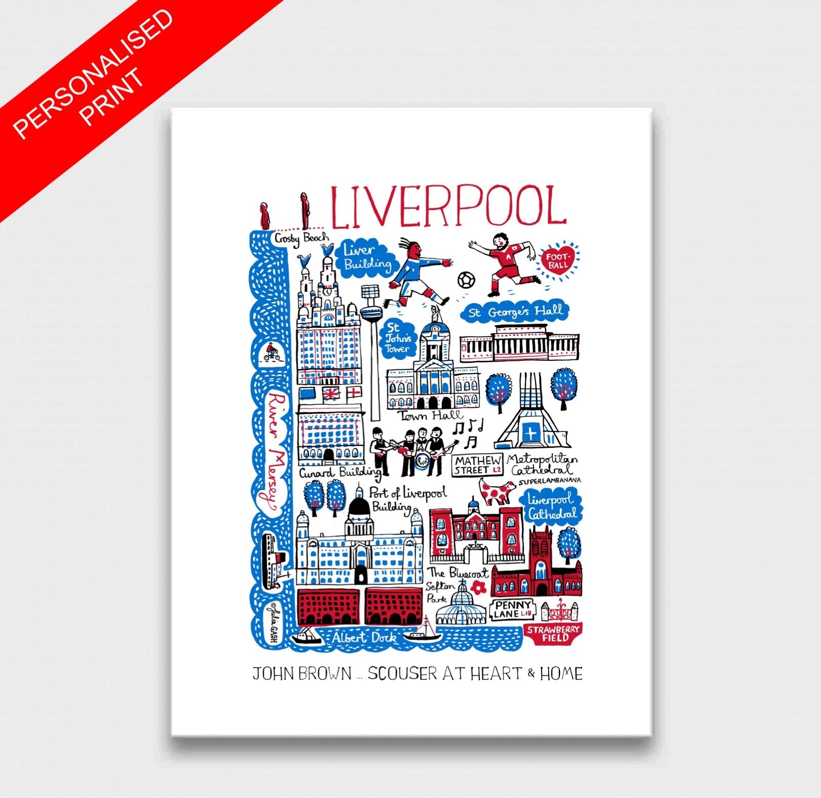 Liverpool The Beatles Strawberry Field River Mersey Merseyside Art Print - Julia Gash