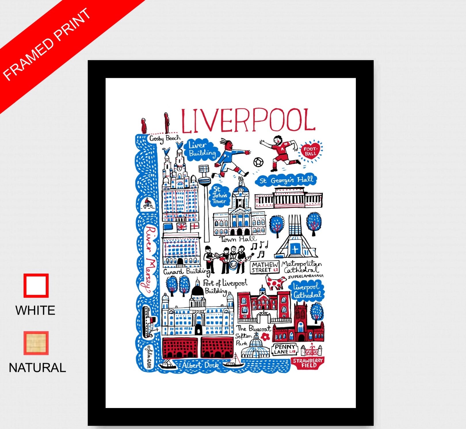 Liverpool The Beatles Strawberry Field River Mersey Merseyside Art Print - Julia Gash