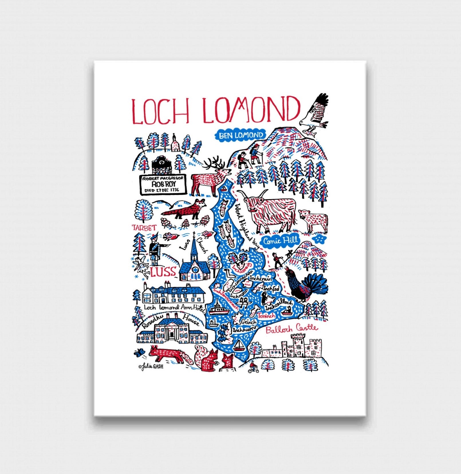 Loch Lomond Art Print - Julia Gash