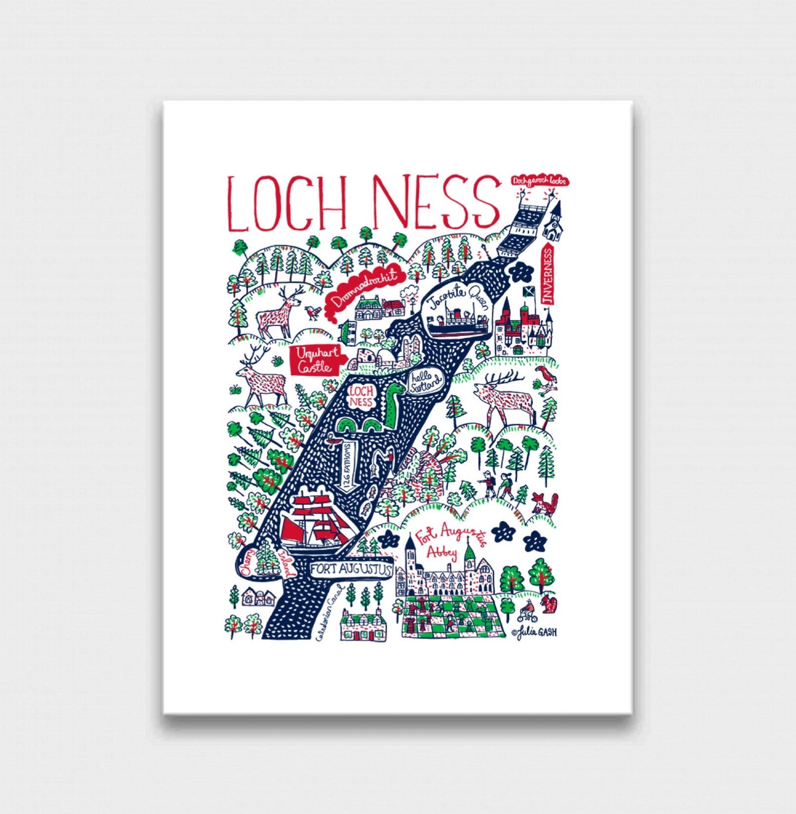 Loch Ness Scotland Art Print - Julia Gash