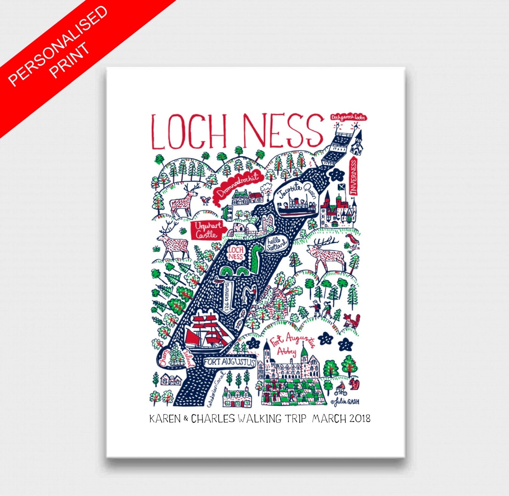Loch Ness Scotland Art Print - Julia Gash