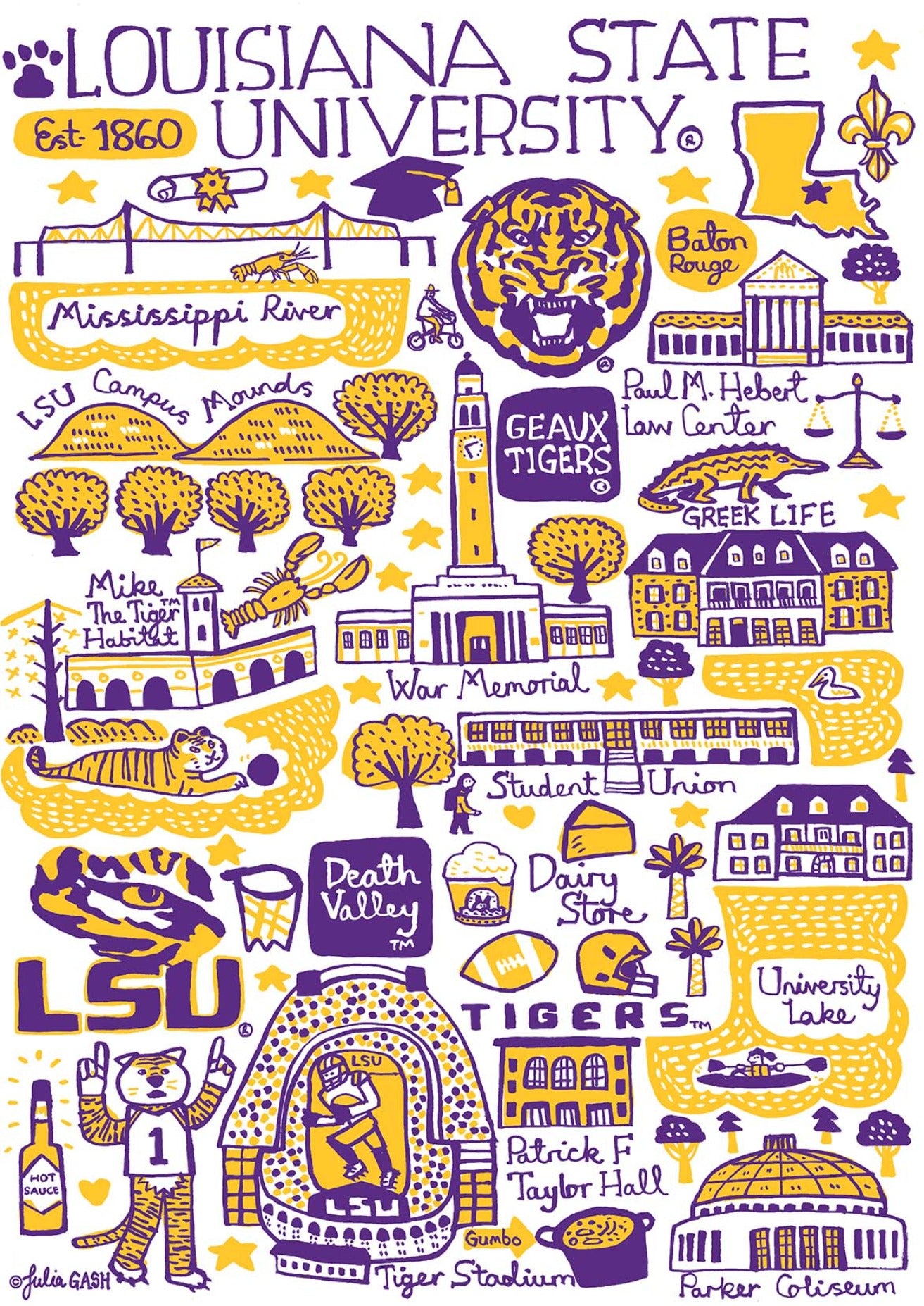 Louisiana State University by Julia Gash