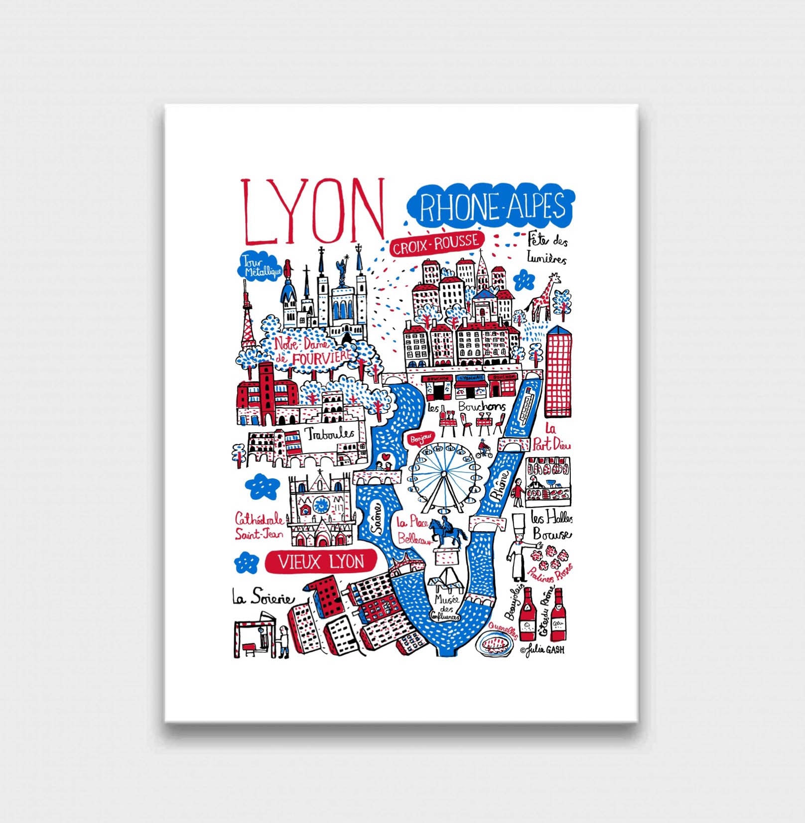 Lyon Notre Dame Art Print - Julia Gash