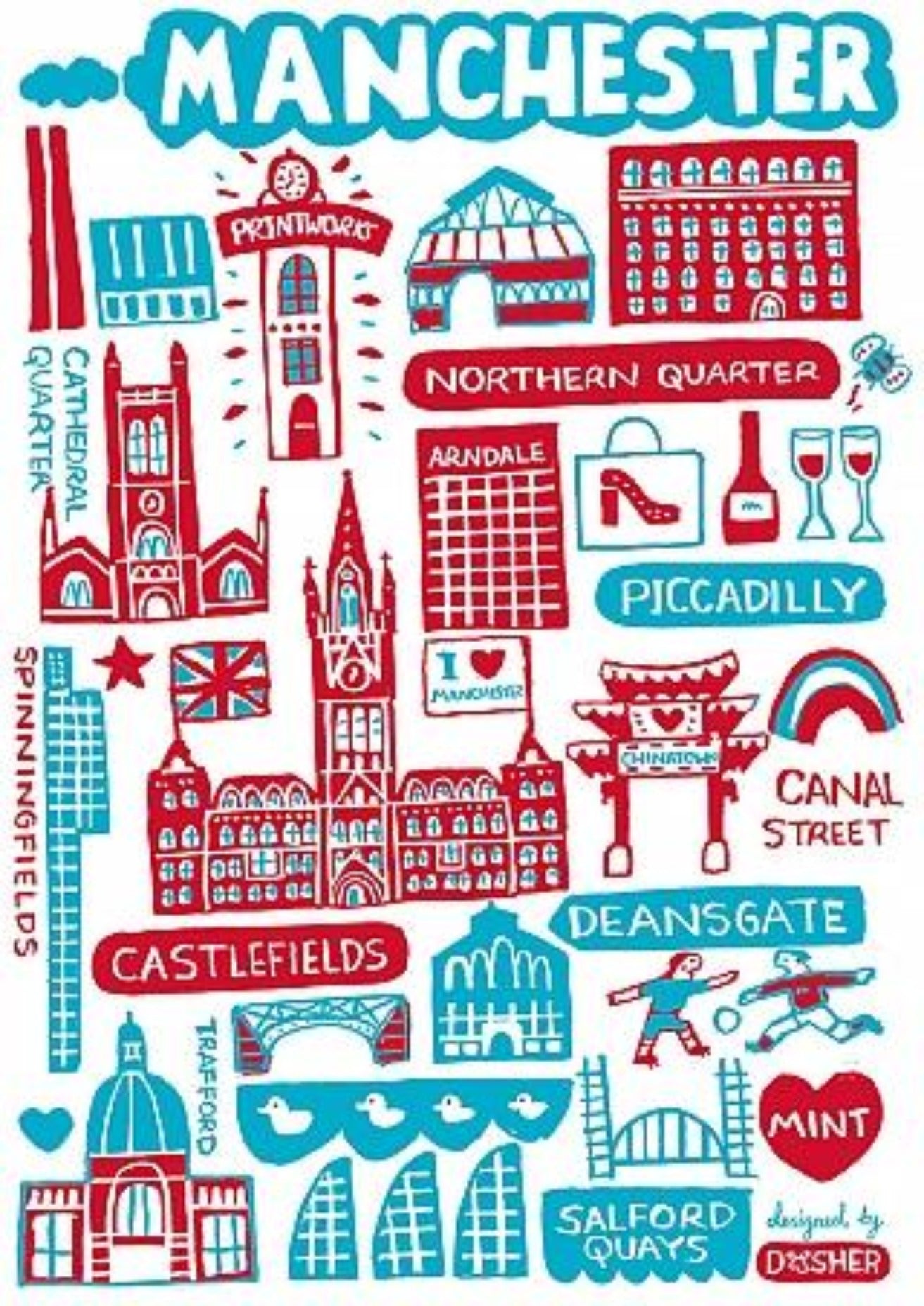 Manchester Chinatown Canal Street Salford Quays Art Print by Dasher - Julia Gash