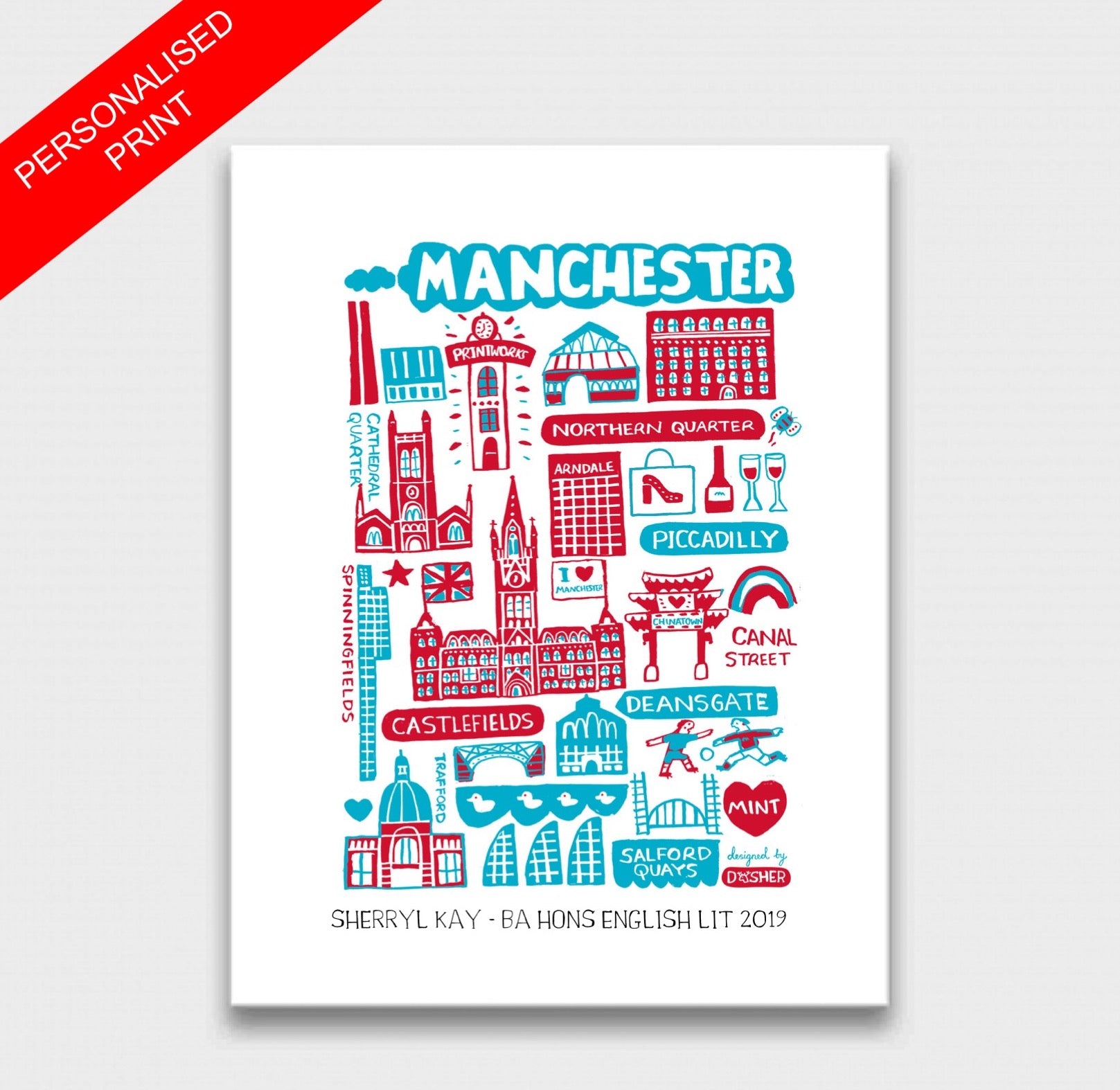 Manchester Chinatown Canal Street Salford Quays Art Print by Dasher - Julia Gash
