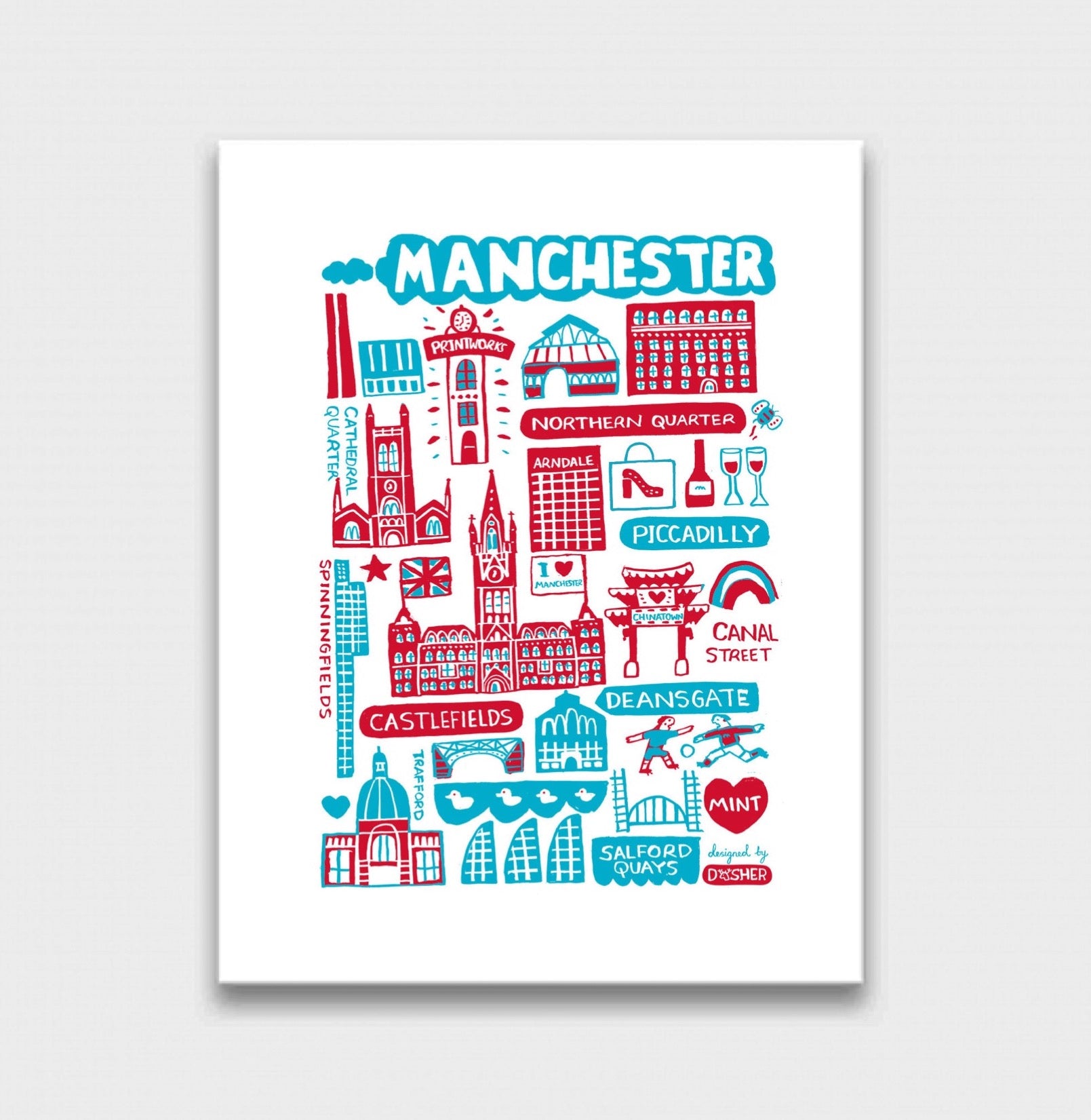Manchester Chinatown Canal Street Salford Quays Art Print by Dasher - Julia Gash
