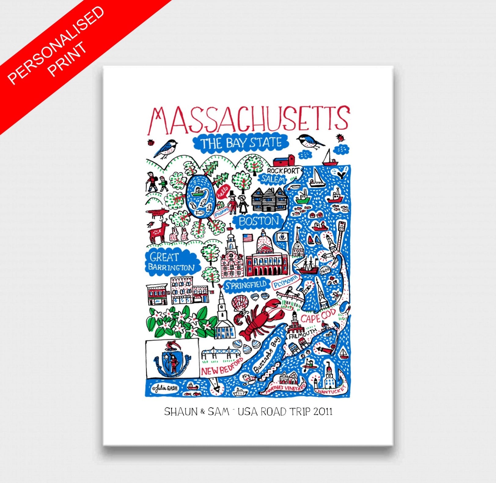 Massachusetts Art Print - Julia Gash